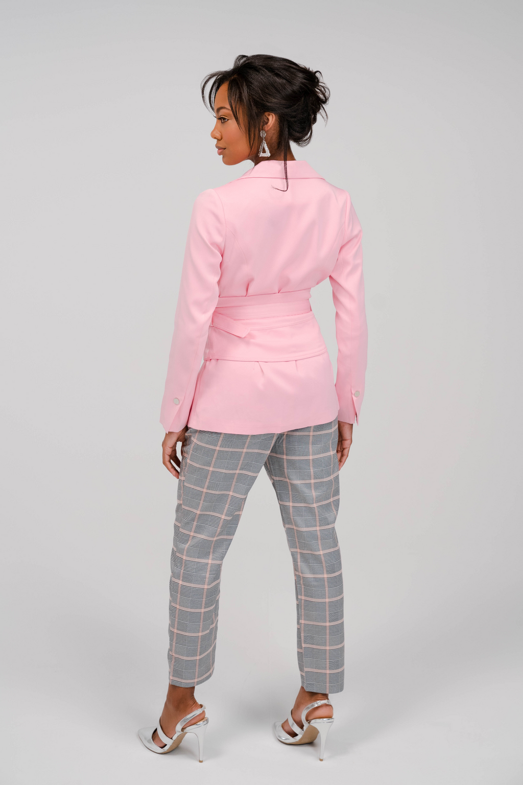 JACKIE BELT BLAZER - PINK