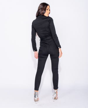 BUTTON UP JUMPSUIT
