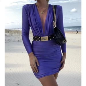 TIA MINI DRESS-PURPLE